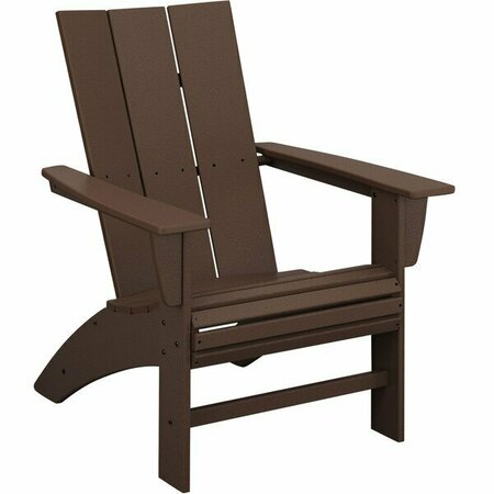 POLYWOOD AD620MA Mahogany Modern Curveback Adirondack Chair 633AD620MA